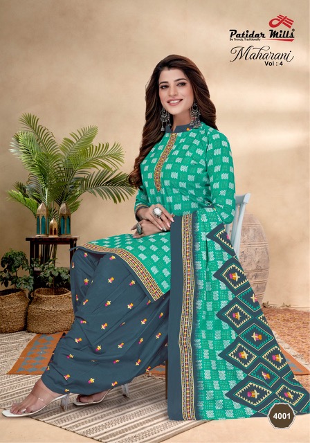 Patidar Maharani Vol-4 Cotton Designer Patiyala Dress Material